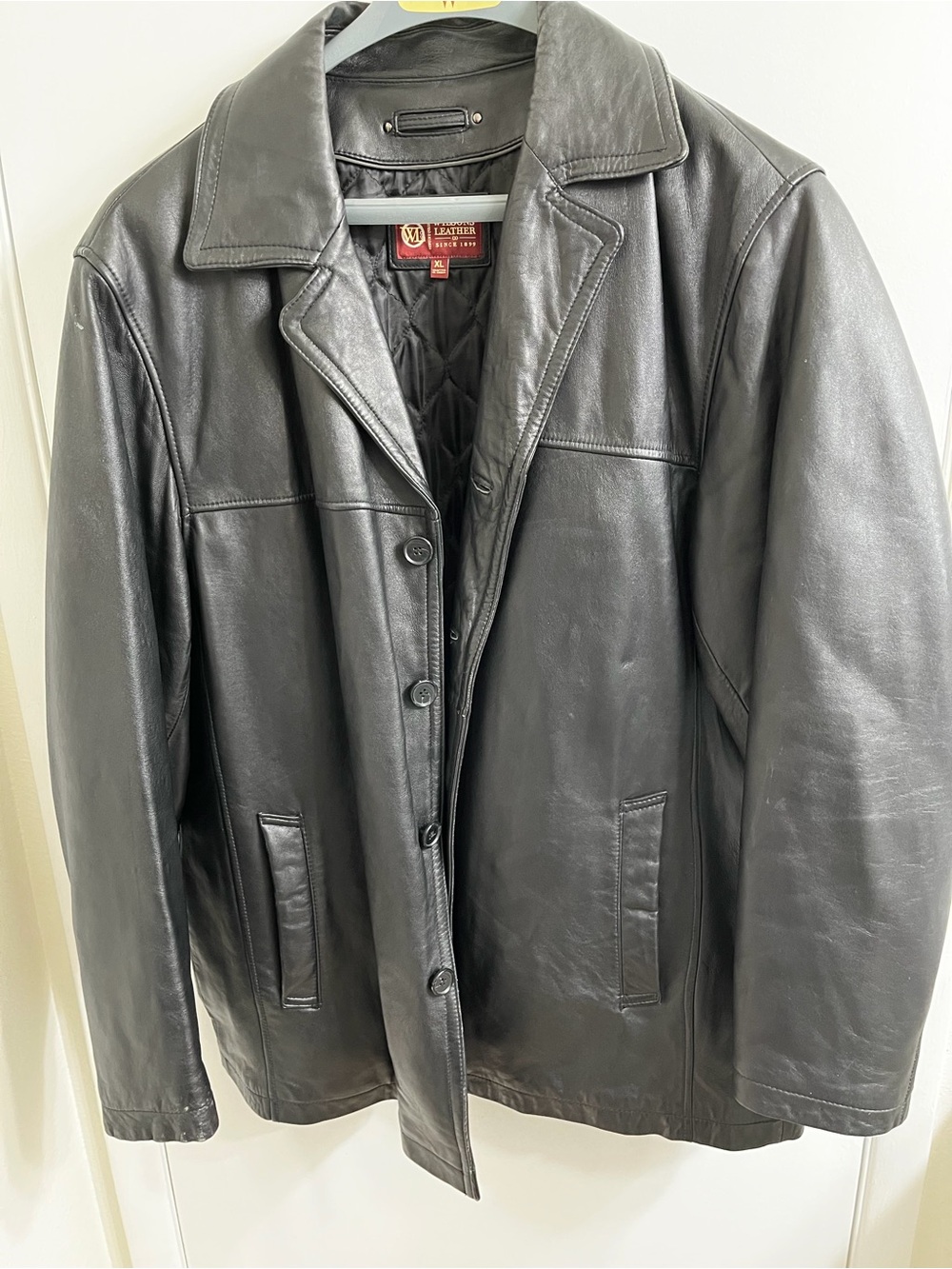 Wilsons Leather Black Quilted-Lined Jacket